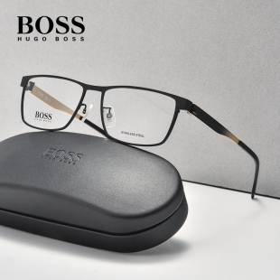 黑色方框眼镜架可配近视镜片1342 HUGO BOSS 新款 眼镜框经典