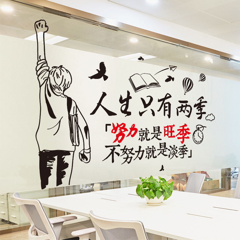 公司团队装饰激励文字标语墙贴纸