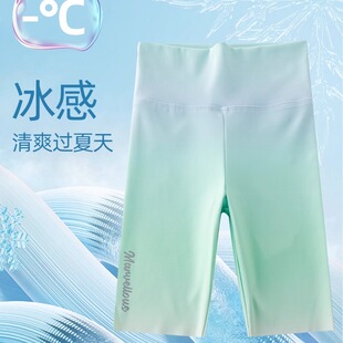 女童打底裤夏季短裤运动瑜伽裤子薄款五分鲨鱼裤儿童速干2026骑行