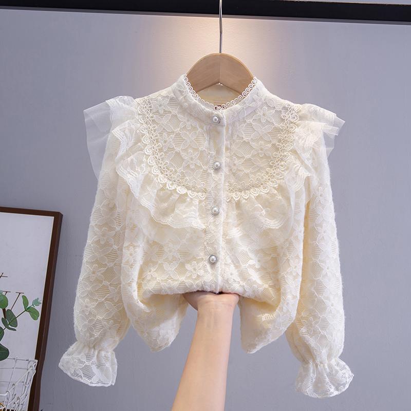 女童春秋衬衫2025新款打底衫外穿