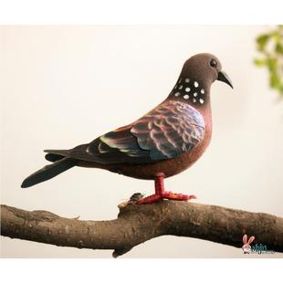 动物模型 仿真信鸽 斑鸠灰鸽子野鸽子道具摄影园林配饰摆件玩具