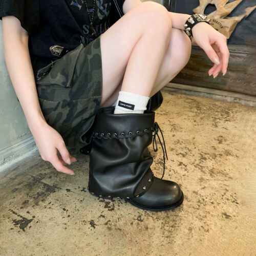 复古厚底马丁靴女2026秋季新款