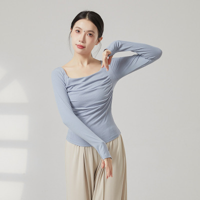 舞蹈服上衣女新款现代舞练功服日常可穿长袖中国古典舞形体练功服
