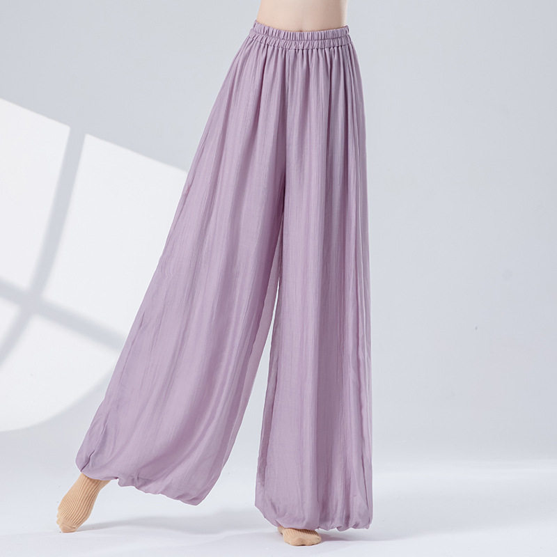 古典舞仙气花苞泡芙宽松加肥中国舞演出练功服禅意慵懒瑜伽阔腿裤