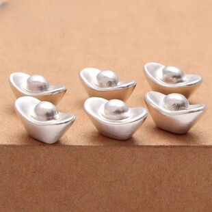 足银999财源滚滚元宝实心古法财字银锭子时尚摆件收藏