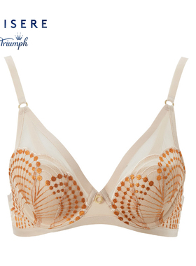 黛安芬刺绣薄纱透气薄款钢圈支撑文胸16-8490