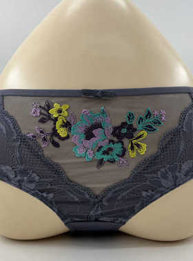黛安芬刺绣蕾丝舒适中腰平角裤内裤 87-2106文胸16-8456