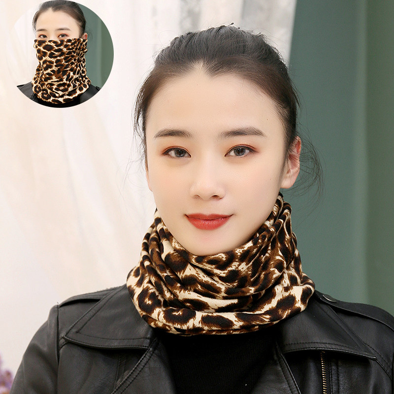 百变头巾帽男女通用时尚印花百搭羊绒扭扭帽加厚保暖围脖骑行御寒