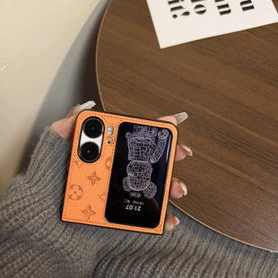 适用 OPPO findn2flip手机壳新款皮质全包潮牌奢华女款findn3flip防摔高档折叠屏商务男士情侣创意个性保护壳