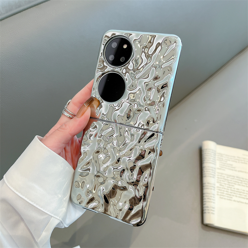 ins创意小众适用华为pocket2手机壳新款褶皱p50pocket宝盒全包高档pockets防摔高级感简约情侣时尚轻奢保护壳