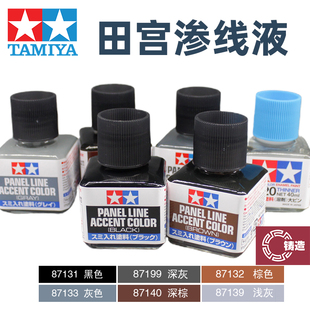 铸造模型 田宫 渗线液渍洗液稀释剂 黑色渗线液套装 高达模型旧化