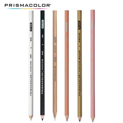 霹雳马彩色铅笔单支补色黑色白色