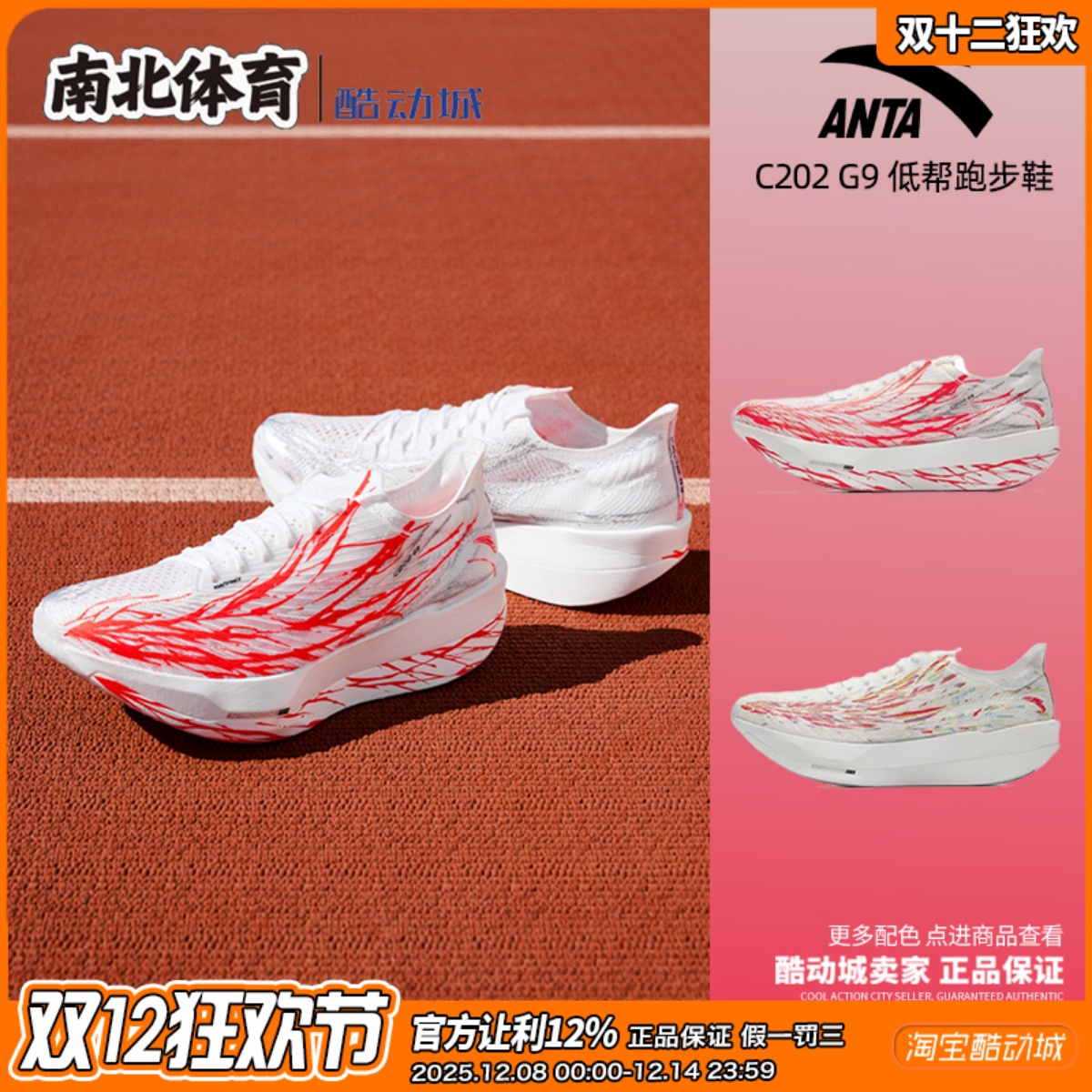 安踏C202G9碳板男鞋专业跑步鞋