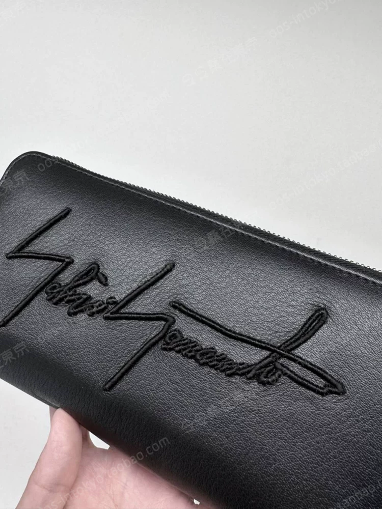Японский покупатель Yohji Yamamoto discord 26SS кожаный молния вышивка длинная версия кошелек