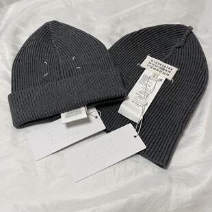 Margiela风格21AW马吉拉四角缝线羊毛针织帽保暖男女MM6街头冷帽