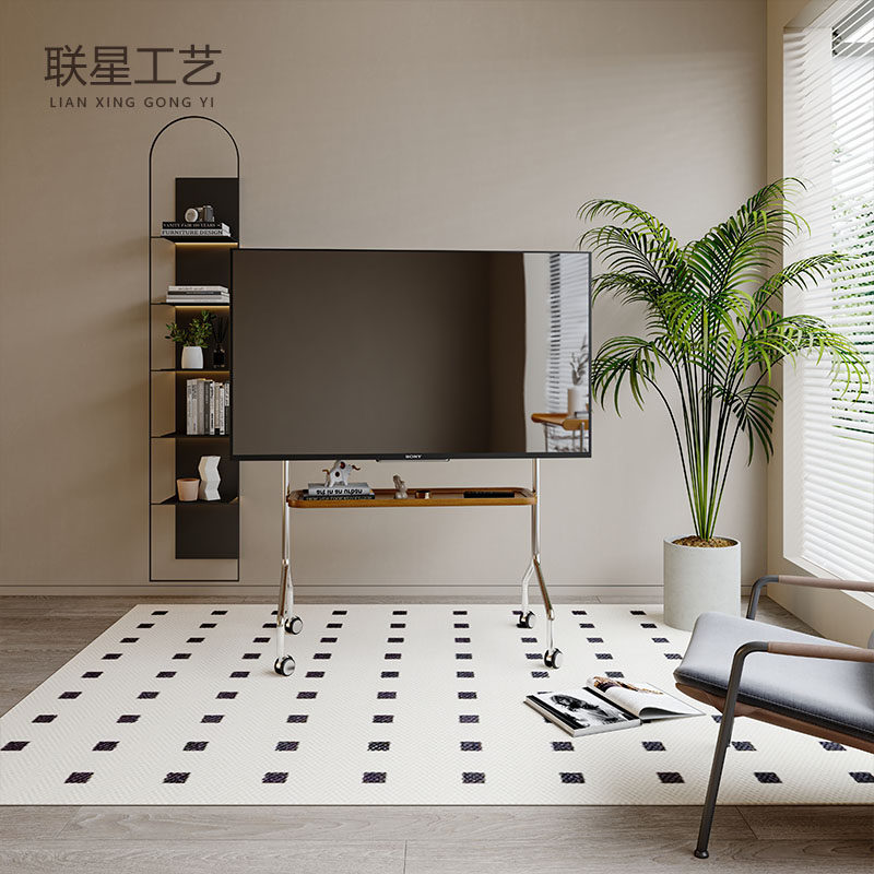 不锈钢屏幕架子可移动电视架简约风小户型客厅挂架带轮推车金属架