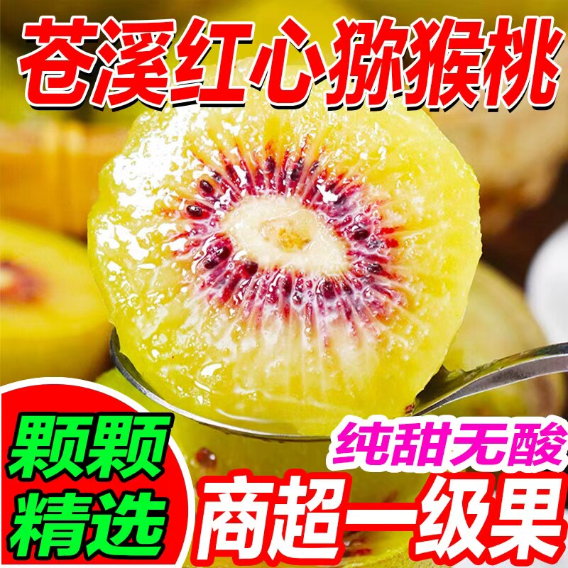 四川广元苍溪红心猕猴桃 奇异果新鲜包邮5斤10大果特大果礼盒弥泥