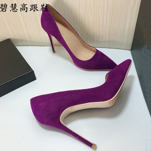 尖头职业舒适浅口超细跟高跟女鞋