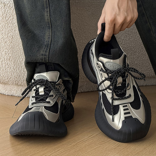 老爹鞋男款2025新款秋季透气厚底