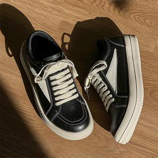 2025新款秋季男鞋小众RO倒三角运动休闲板鞋男士厚底增高德训鞋潮