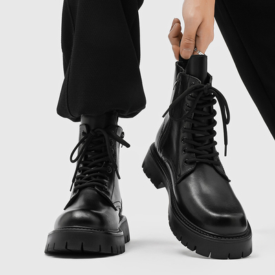 2025新款冬季英伦风厚底马丁靴男