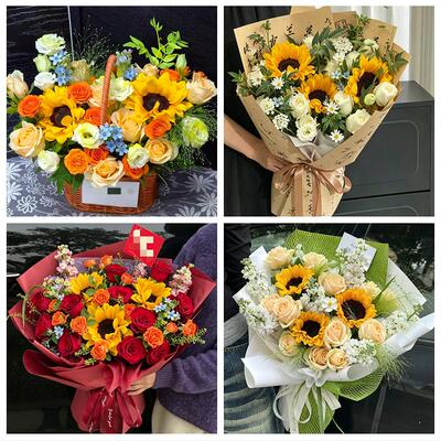 泸州市泸县合江县叙永古蔺县同城鲜花店成人礼高考向日葵玫瑰花束