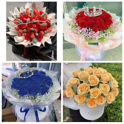 福建龙岩市新罗区永定区漳平市同城鲜花店玫瑰草莓花束送女友闺蜜