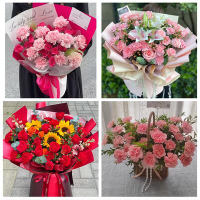 唐山市丰南丰润区滦县滦南县鲜花店同城送婆婆岳母亲节康乃馨花束