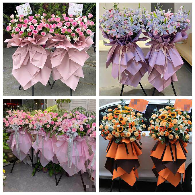 常德市安乡汉寿县武陵鼎城区同城鲜花店送朋友新店铺开业大麦花篮