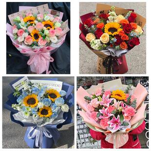 天津西青区西营门李七庄中北鲜花店同城配送玫瑰向日葵男女友生日