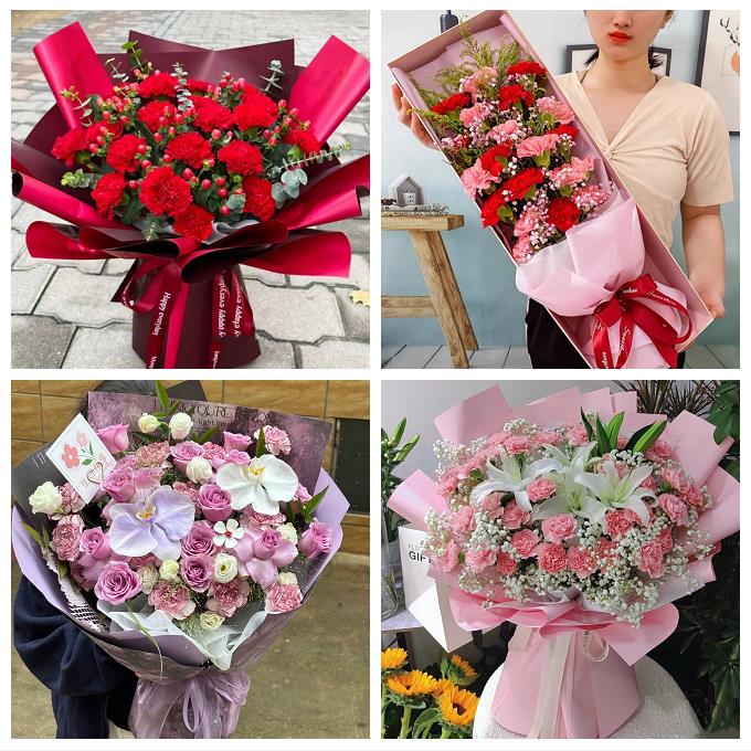 送内江市市中区东兴区威远县鲜花店同城配送康乃馨父母生日看病人