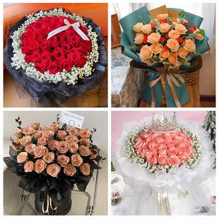 新疆呼图壁玛纳斯县吉木萨尔县同城鲜花店订33朵玫瑰送情人女朋友