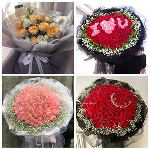 河北邯郸市磁县邱县鸡泽广平县同城鲜花店订33朵玫瑰送情人女朋友