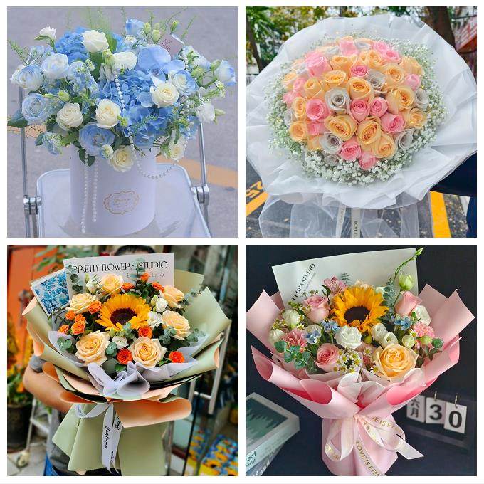 送内江市市中区东兴区威远县鲜花店同城送女朋友玫瑰混搭生日花束