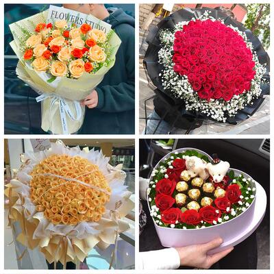 江西抚州市黎川南丰崇仁乐安县同城鲜花店情人节玫瑰表白女友老婆