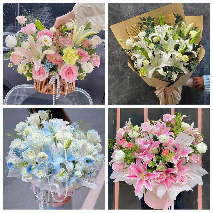 江苏连云港市连云区海州赣榆区鲜花店同城送玫瑰香水百合生日花束