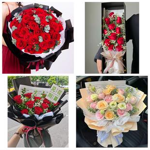 送银川市永宁县贺兰县灵武市花店同城配送女友生日情人节玫瑰花束