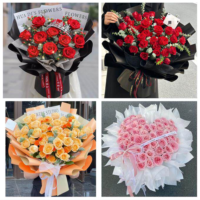 河北衡水市武邑武强饶阳县景县鲜花店同城配送女神节玫瑰花束礼盒