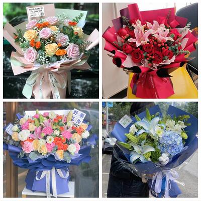 吉安峡江新干永丰泰和遂川县花店同城送男女友领导玫瑰混搭鲜花束