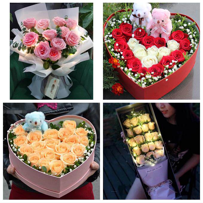 郑州市中原区二七管城金水区鲜花店同城配送平安夜圣诞节玫瑰礼盒