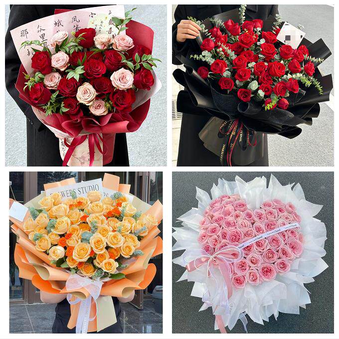 江西宜春市袁州区奉新县万载县鲜花店同城配送女神节玫瑰花束礼盒