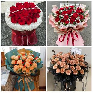 黑龙江齐齐哈尔市龙江县依安县同城鲜花店订33朵玫瑰送情人女朋友