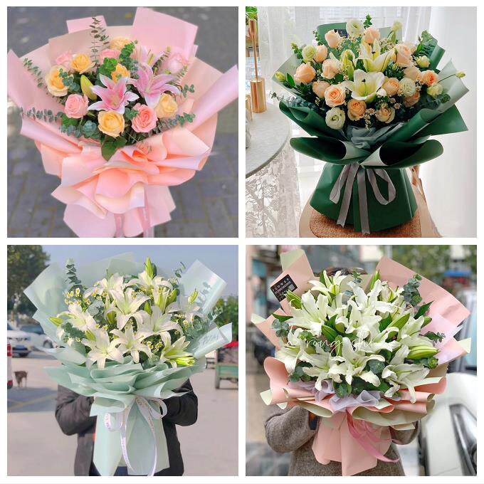 郑州市中原区二七管城金水区鲜花店同城配送老婆香水百合玫瑰花束