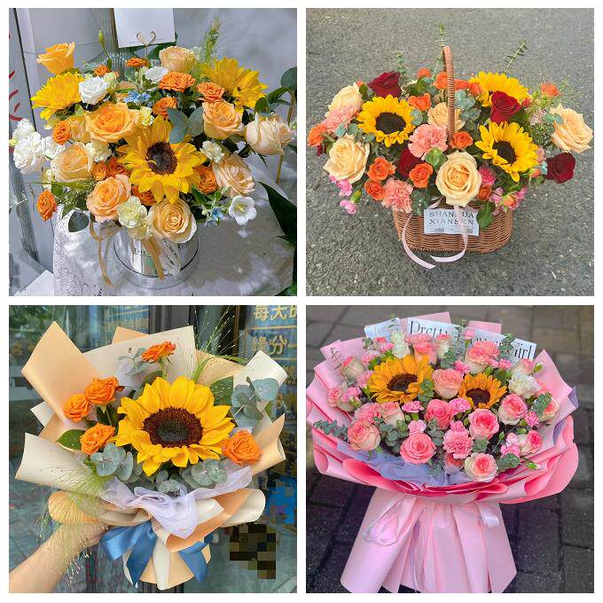 成人礼高考毕业向日葵花束吉林省白城市洮南市大安市附近同城花店