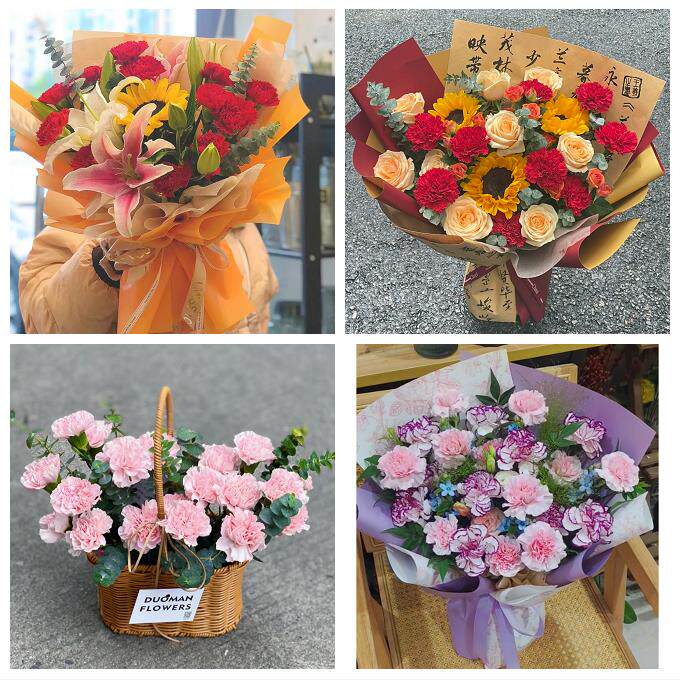 康乃馨百合玫瑰花束送长辈长治市城区郊区长治县襄垣县同城鲜花店