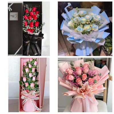 廊坊市安次广阳区固安永清县同城鲜花店情人节表白送玫瑰花束礼盒