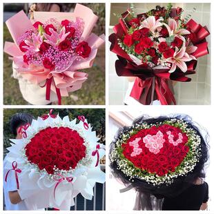 北京市顺义区李遂南彩镇北务镇同城鲜花店订33朵玫瑰送情人女朋友