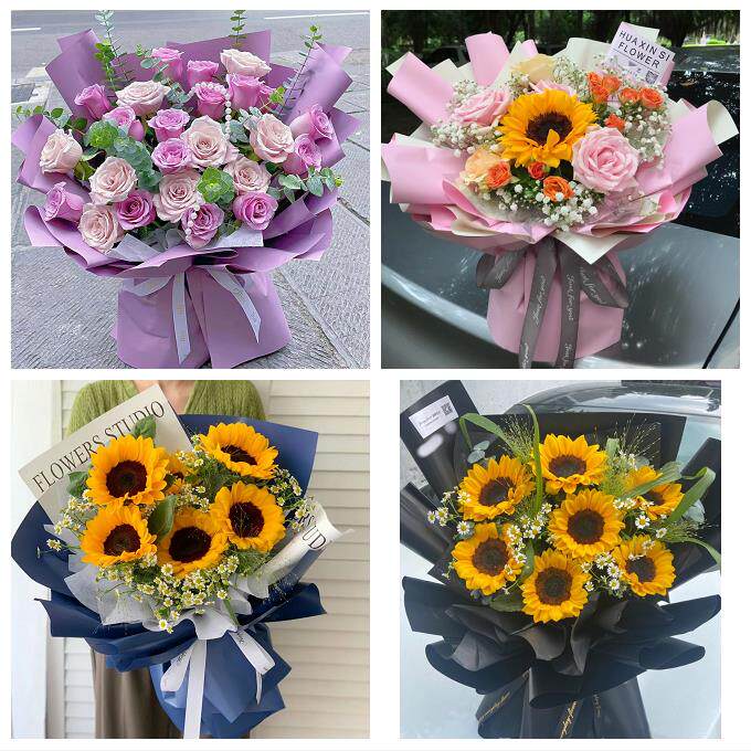 上海市奉贤区奉城镇庄行金汇镇同城鲜花店向日葵玫瑰混搭生日花束