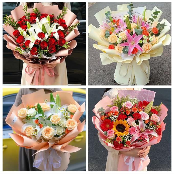 恩施州恩施市利川建始巴东县鲜花店同城配送朋友生日玫瑰百合花束