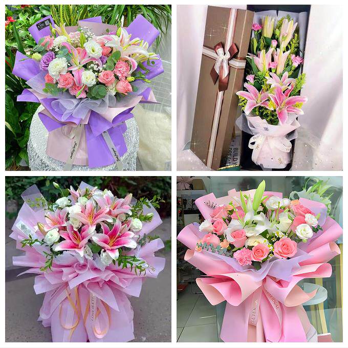 岳阳市岳阳楼区云溪区君山区鲜花店同城配送老婆香水百合玫瑰花束